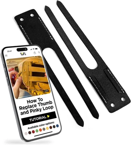 TOFL Baseball Thumb & Pinky Replacement Loops for Baseball Gloves & Softball Mitts to Match Glove Relace Kit