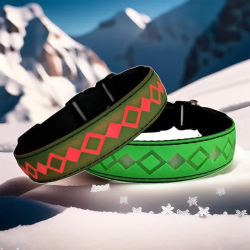 Vista 20 de Collar LED para perro, 15 modos de luz, USB-C recargable, silicona ajustable, varios colores (negro, S (7.87-11.8 pulgadas)