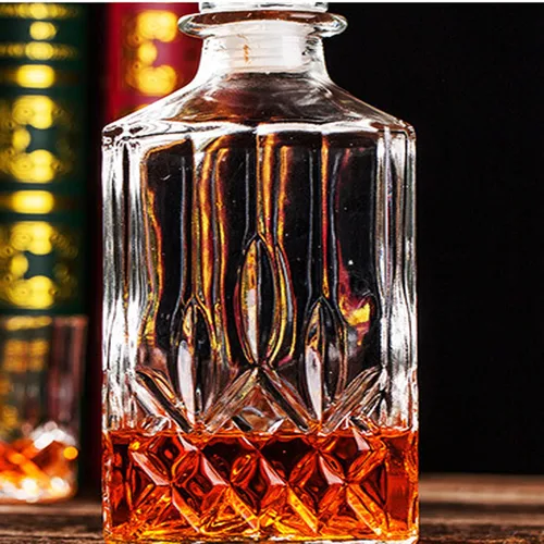 Vista 5 de 1 pieza decantador de diamante de 33.8 oz, decantador de whisky de cristal – Para whisky, bourbon, escocés y licores