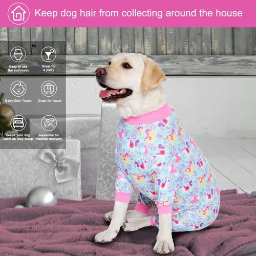 Vista 6 de LovinPet Pitbull - Pijama para perros, pijamas para mascotas, ropa para el cuidado de heridas y poscirugía, pijama ligera y elástica de Pitbull