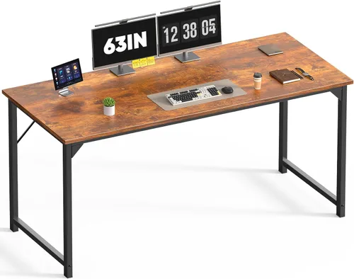 Vista 14 de DUMOS Escritorio de oficina pequeño de 32 pulgadas para computadora de estilo moderno y simple, mesa de trabajo de estudio para el dormitorio