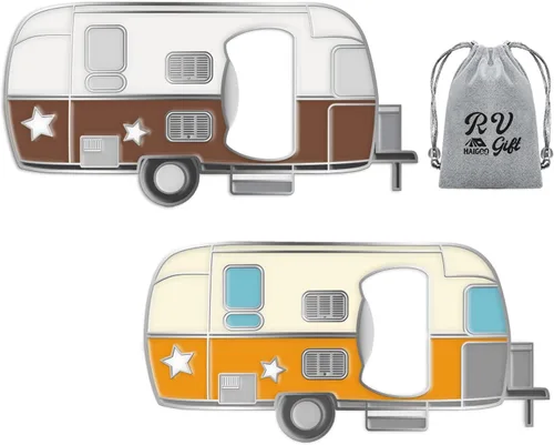 Vista 7 de Abrebotellas Magnético con Adhesivo Magnético para Nevera, Abrebotellas para Autocaravana RV Camper, Abrebotellas de Cerveza de Caravana, Idea