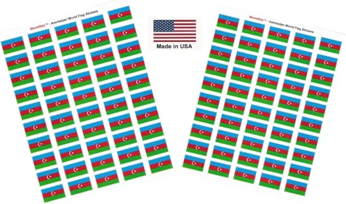 Vista 255 de 100 calcomanías de la bandera de Afganistán, dos hojas de 50, 1.5" x 1" hechas en Estados Unidos, calcomanías autoadhesivas para álbum de recortes