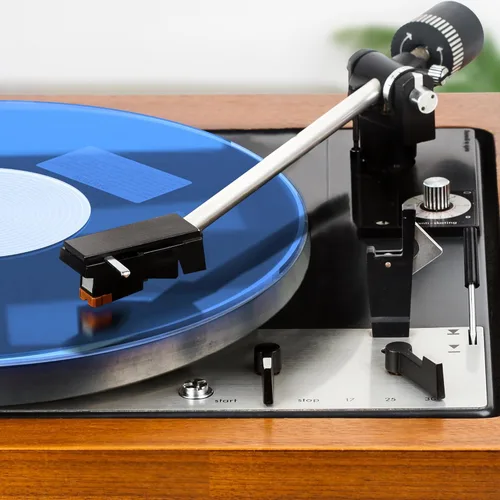 Vista 8 de PRO SPIN Green Glow Tapete Acrílico para Tocadiscos - Alfombrilla Deslizante del Plato para Tocadiscos de Discos de Vinilo Vintage de 12" - Cubierta