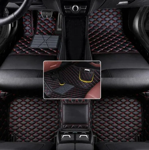 Vista 27 de Alfombrillas de Piso Automotrices de Cuero Completo de Ajuste Personalizado - Mejora el Interior de tu Automóvil con Forros de Piso Específicos