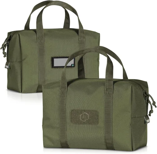 Vista 14 de Savior Equipment Mini transportador táctico de munición bolsa de lona para armas de fuego, bolsa de transporte de bolsa EDC, parches