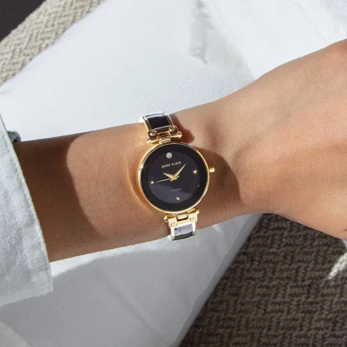 Vista 2 de Anne Klein Reloj de pulsera con esfera de diamantes genuinos