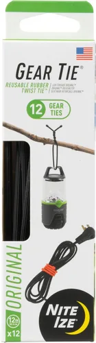 Vista 12 de Nite Ize Gear Tie Original ProPacks – Lazos de goma reutilizables para uso en interiores y exteriores – Interior de alambre flexible – Exterior