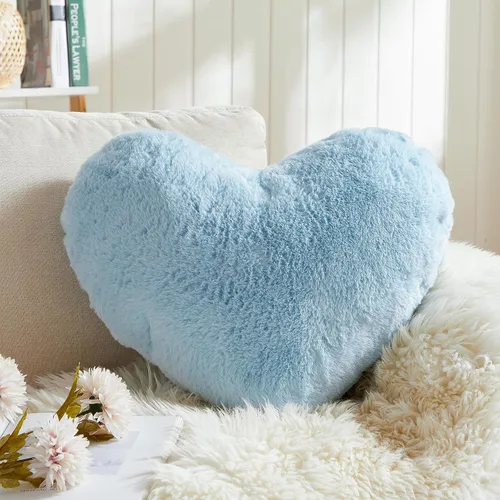 Vista 15 de EastTree Almohadas de Corazón, Almohadas en Forma de Corazón Rosa Pasta de Frijol, Regalos de Almohadas Decorativas de Amor, Almohadas Pequeñas