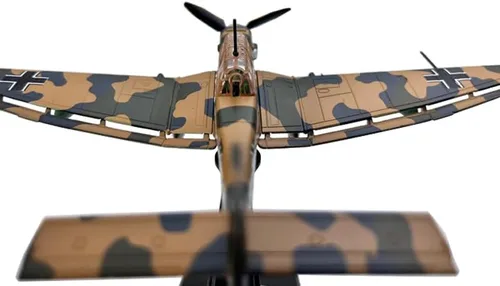Vista 8 de 1/72 Escala German Junkers Stuka JU-87 Modelo de bombardero de buceo Modelo de avión fundido a troquel Colección de adornos de regalo
