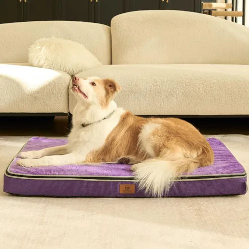 Vista 15 de LIORCE Cama grande para perros de espuma viscoelástica, camas ortopédicas de 4 pulgadas de grosor para perros grandes, cama impermeable para perros