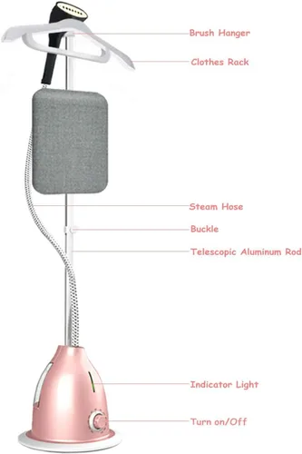 Vista 4 de 2 en 1 2000 W 220 V Vaporizador de ropa hogar máquina de planchar de mano 10 engranajes ajustable vertical plana plancha de vapor