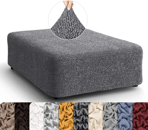 Vista 46 de PAULATO BY GA.I.CO. Funda para Otomana Pequeña Funda para Taburete Funda para Puf - Funda de Tela de Poliéster Suave - Protector de Muebles Elástico