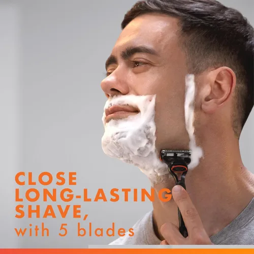 Vista 4 de Gillette Maquinilla de afeitar Fusion5 para hombre, mango + 1 repuesto de cuchilla de afeitar