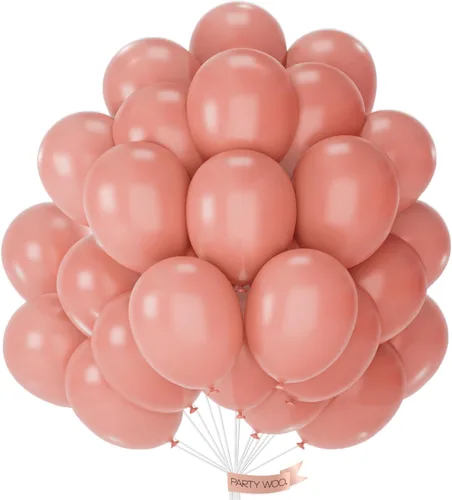 Vista 15 de PartyWoo Globos color nude, 50 globos bohemios de color albaricoque de 12 pulgadas, globos beige para guirnalda de globos o arco de globos como