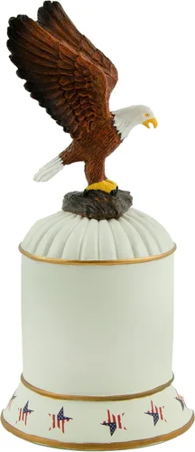 Vista 4 de Campana musical patriótica de la independencia con un águila calva americana