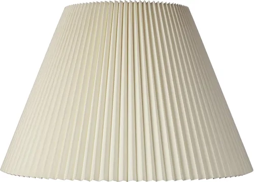 Empire - Pantalla de lámpara (premontada) plisada beige grande de 10.75 pulgadas superior x 22 pulgadas inferior x 15.5 pulgadas de alto, araña con