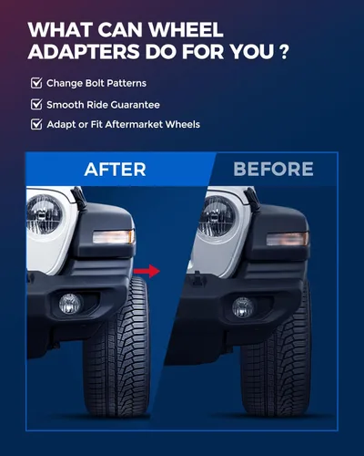 Vista 5 de KAX Espaciadores de rueda de 4 x 4.25 pulgadas de 1 pulgada para enfoque, fiesta, espaciadores centrados de 4 lengüetas con orificio de cubo