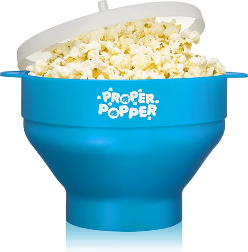 Vista 16 de El Original Proper Popper - Palomitas para microondas, Palomera de silicona, cuenco plegable sin BPA y apto para lavavajillas - (Rojo Rubí)