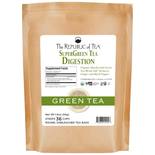 Vista 3 de The Republic of Tea The People's Green Tea, 50 bolsas de té (bolsa de repuesto)