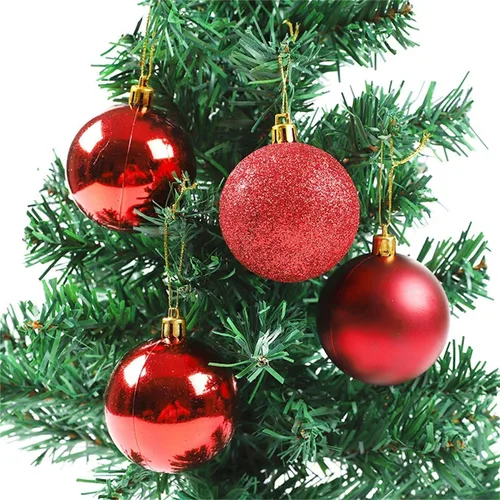 Vista 4 de 24 adornos para árbol de Navidad, mini bolas de Navidad en liquidación, pequeñas bolas de plástico inastillables para vacaciones, bodas, fiestas