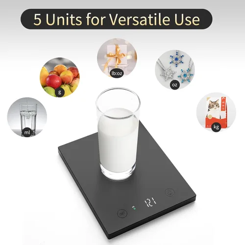 Vista 4 de Homebuds Báscula digital de alimentos de 22 lb/10 kg en alta precisión 0.1 oz/1 g, nuestra propia báscula de cocina profesional en fábrica desde
