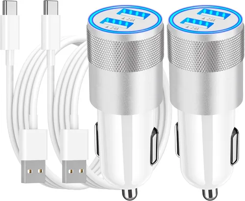 Vista 12 de [Apple MFi Certified] iPhone Fast Car Charger, Braveridge 2Pack 4.8A Dual USB Car Power Cigarette Lighter USB Car Carplay Charger with Lightning