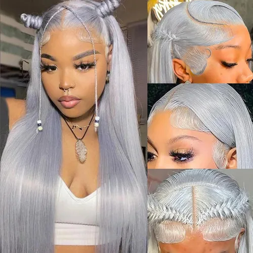 Vista 10 de PANDA ANGEL Peluca de encaje frontal de jengibre de cabello humano 13x4 lacio, naranja jengibre, frontal de encaje HD transparente sin pegamento