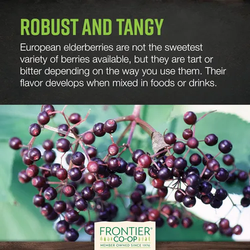 Vista 6 de Frontier Co-op Bayas de saúco secas orgánicas, bolsa a granel de 1 libra, entero europeo Bayas de saúco orgánicas Kosher y sin OMG secas, para té