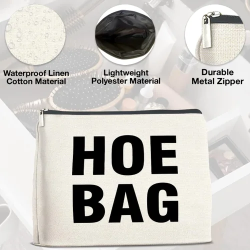 Vista 3 de Bolsa de maquillaje floral humor, regalos para mujer, A, Estampado juguetón