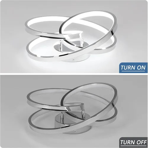 Vista 4 de Lámparas de Techo LED, 36W Lámpara de Techo LED Moderna de Montaje al Ras, Blanco Frío 6000K Luces de Techo Cercanas al Techo para Pasillo