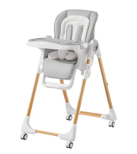 Vista 10 de Mallify Sillas altas convertibles para bebés y niños pequeños, silla alta para bebé de altura ajustable, silla alta con bandeja extraíble, respaldo