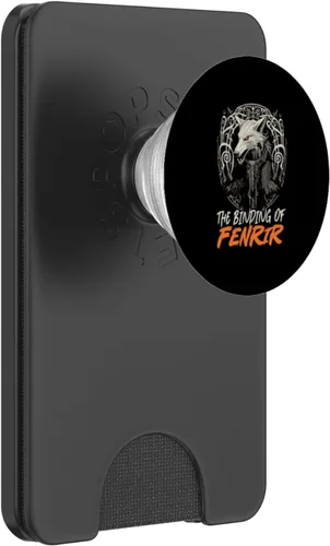 Vista 8 de Fenrir Wolf Viking Scandinavian Pride Norsemen Odins Wolf PopSockets Adhesive PopGrip