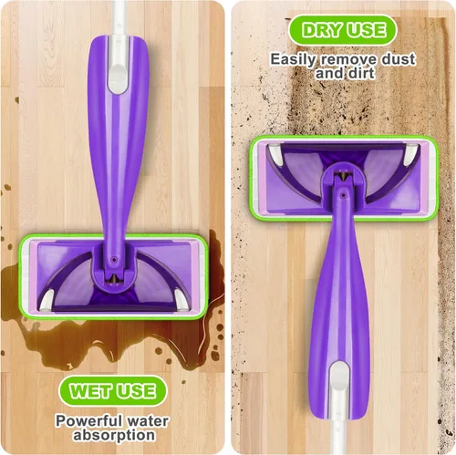 Vista 3 de Paquete de 3 almohadillas reutilizables para trapeador Swiffer WetJet, almohadillas húmedas de repuesto de almohadillas de microfibra