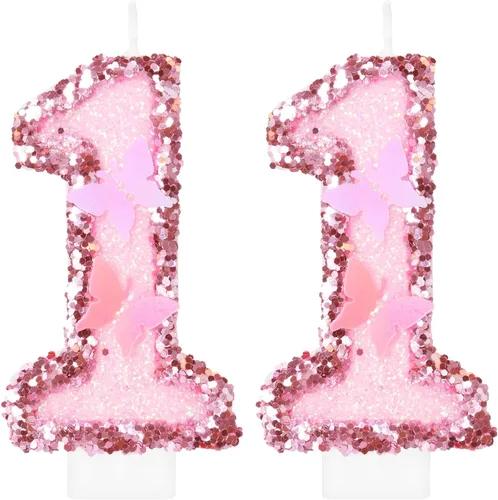 Vista 68 de Velas de cumpleaños número 1, decoración de fiesta de cumpleaños de mariposa para mujeres y niñas, vela morada de feliz cumpleaños para pastel, vela