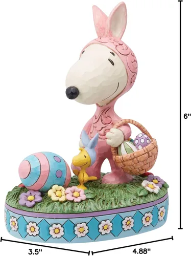 Vista 8 de Enesco Peanuts by Jim Shore Snoopy and Woodstock - Figura de conejitos de Pascua, 6 pulgadas, multicolor