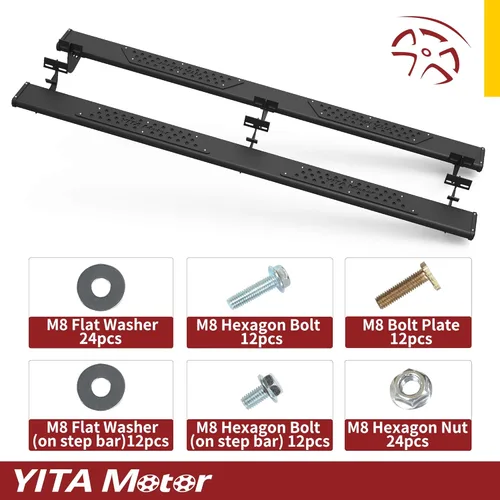 Vista 7 de YITAMOTOR Estribos de 6.5 pulgadas compatibles con Dodge Ram 1500 Crew Cab 2009-2018/Ram 1500 Classic 2019-2024, 2010-2026 2500 3500 Crew Cab