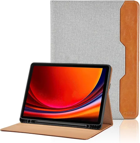 Vista 49 de Funda para Samsung Galaxy Tab A7 de 10,4 pulgadas 2020 (SM-T500/T505/T507) - Funda de piel sintética con función atril y bolsillo, función de Azul