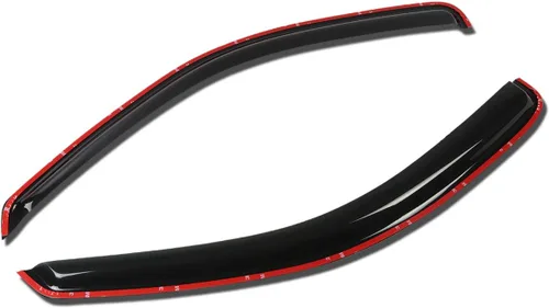 Vista 21 de Auto Dynasty 2 piezas viseras de ventana con cinta adhesiva protector de lluvia compatible con Dodge Stratus Chrysler Sebring 2001-2005 Cupé de 2