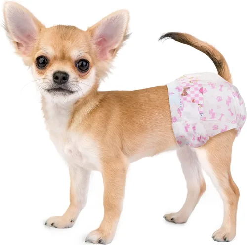 Dono Pañales desechables para perras, pañales súper absorbentes para perros, con tecnología de gel de secado rápido, a prueba de fugas, ajuste para