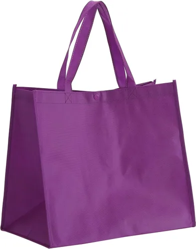 Vista 9 de Tosnail Paquete de 12 bolsas de compras reutilizables para comestibles, grandes bolsas plegables a granel, bolsas de tela con asa larga para compras