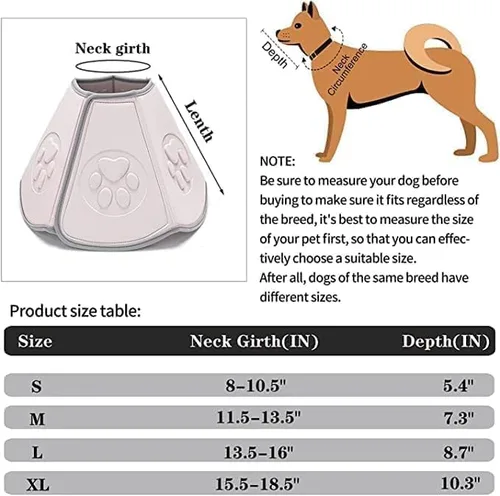 Vista 5 de Collar de cono de perro suave, cono de recuperación de mascotas para perros y gatos, collar ligero de recuperación para perros, collar protector