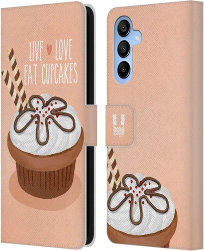 Vista 175 de Head Case Designs Assortment Cupcakes Happiness Leather Wallet Case Compatible with Samsung Galaxy A07 4G Surtido