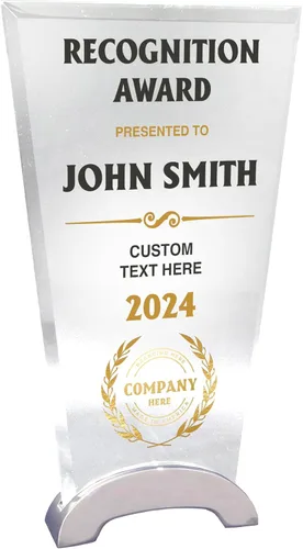 Vista 11 de Placa de vidrio personalizada de 9 1/4 pulgadas para premios y trofeos, premio personalizado para empleado del mes, premios de regalo de jubilación