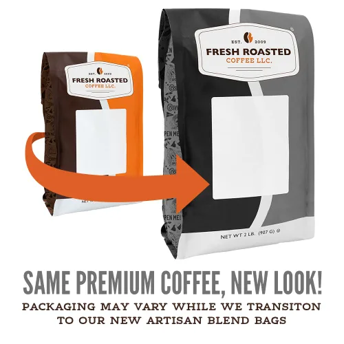 Vista 3 de Fresh Roasted Coffee, Caballero Negro Orgánico USDA Orgánico, Kosher Tostado oscuro 2 lb (32 oz) Molido