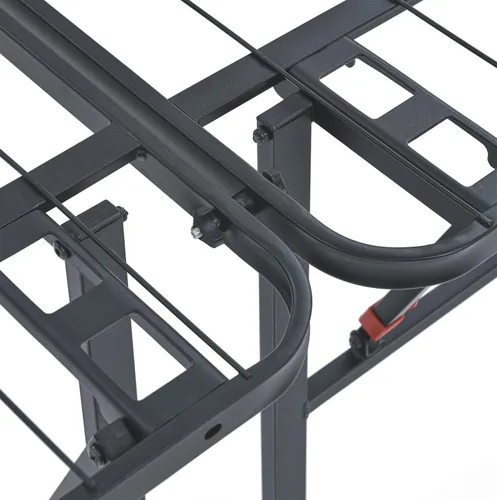 Vista 47 de Marco de cama plegable de metal de 14 pulgadas con montaje sin herramientas, no necesita un somier - completo - Básicos de Yaxa