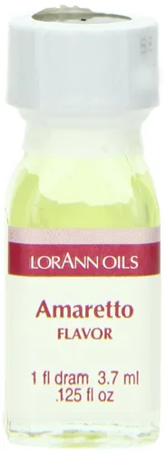 LorAnn Amaretto SS Flavor, 1 botella de dram (0.0125 fl oz - 0.1 fl oz - 1 cucharadita) - Paquete de 12