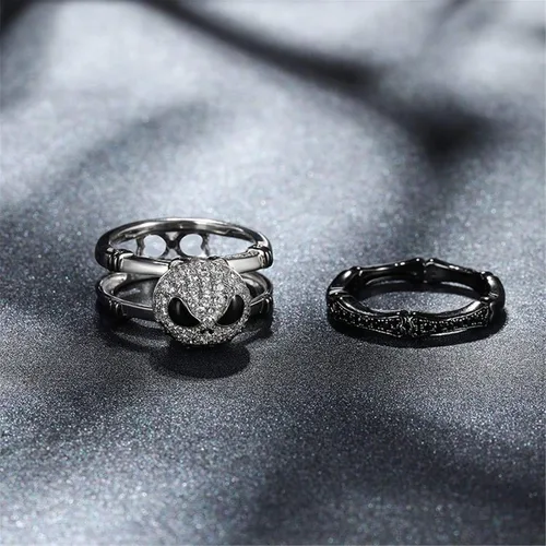 Vista 3 de Jeulia Juego de anillos intercambiables de plata de ley con nudo de alma romántica para mujer, esposa, novia, compromiso, boda, aniversario, día