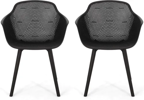 Christopher Knight Home Davina - Silla de comedor (2 unidades), polipropileno, color negro