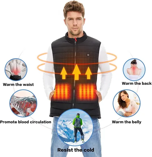 Vista 4 de Heated Vest for Men and Women with Battery Pack Rechargeable Heated vests Warming Lightweight Heating Vest